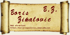 Boris Zipalović vizit kartica